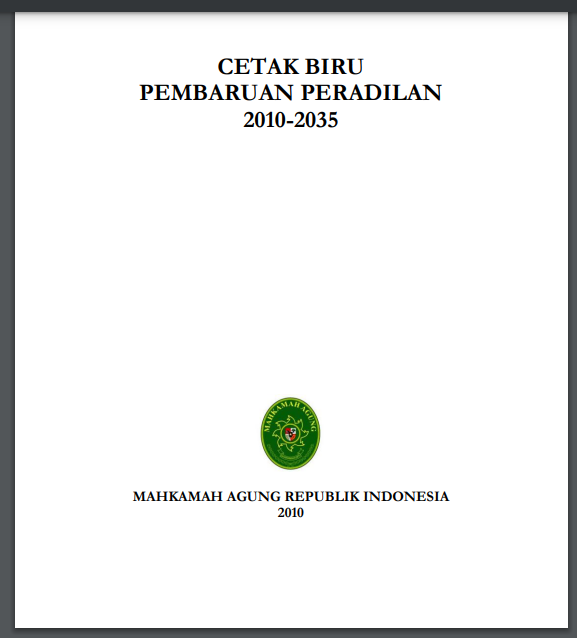 cover cetak biru pembaruan peradilan 2010 2035